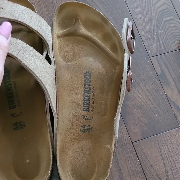 Birkenstock Arizona Oiled Leather Marron Men's Regular Wide Open Toe Size 11 - Picture 8 of 12